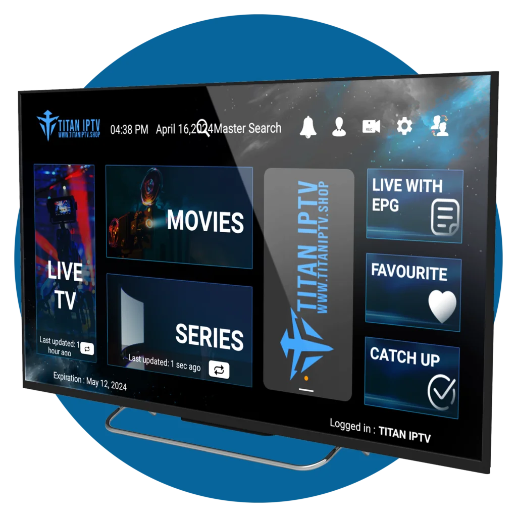 Titan IPTV App Interface